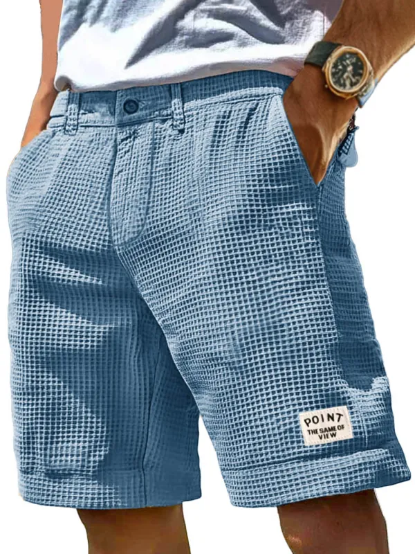 Textured Knit Pocket Shorts