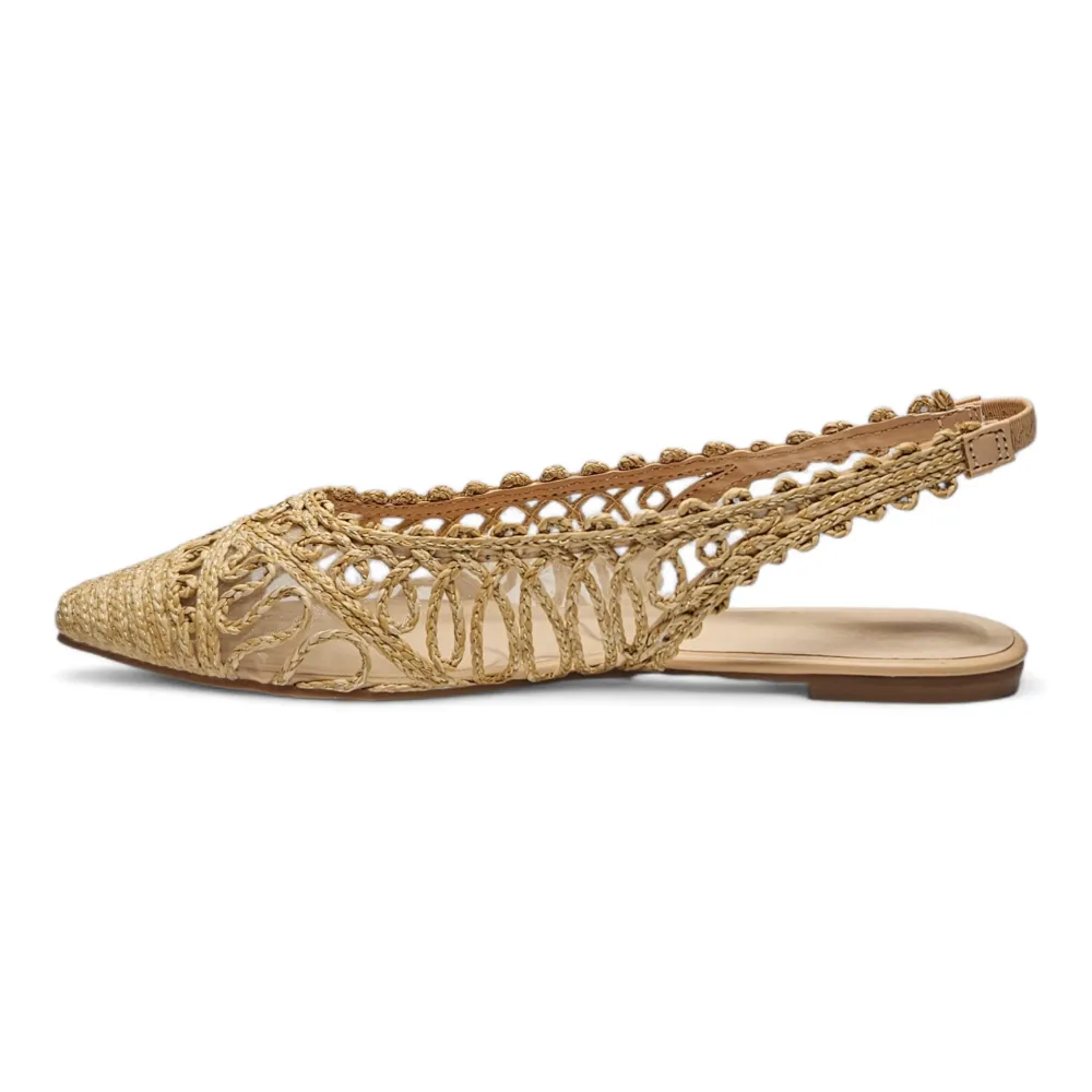 Coastal Weave Pointed Slingback Flat