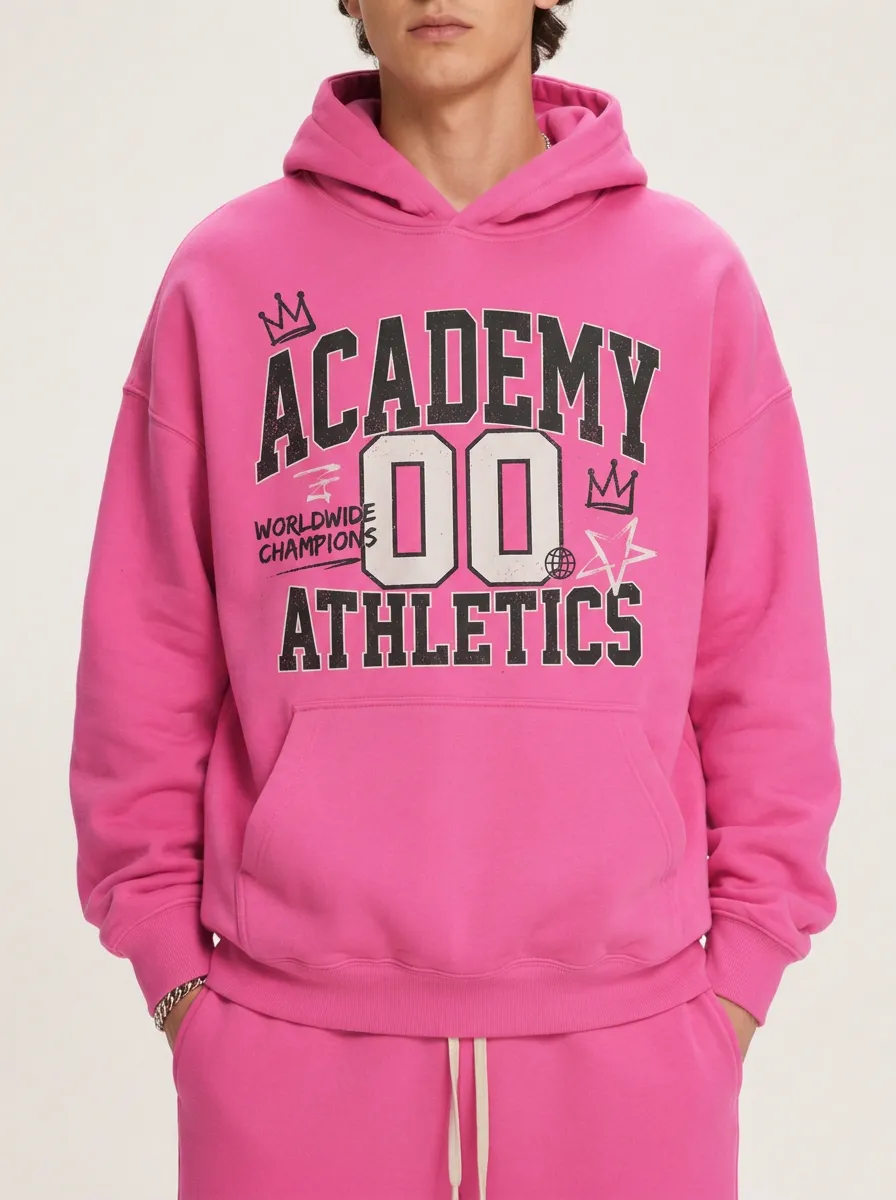 Men's Academy Athletics Worldwide Champions Printed Hoodie