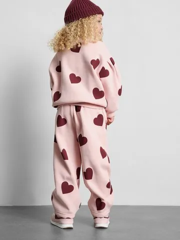 1-9yrs | Cotton Rich Heart Print Sweatshirt and Joggers Set