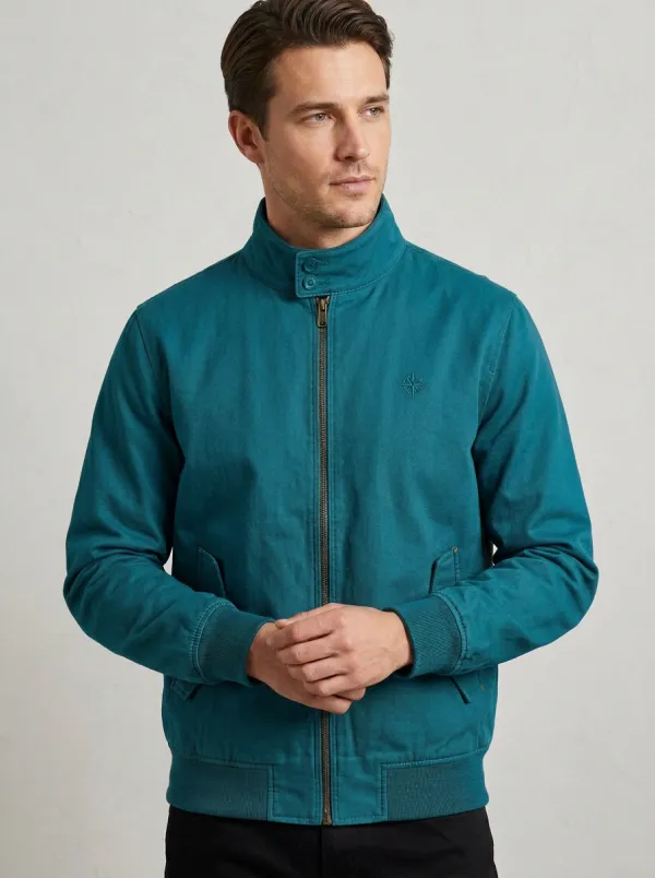 Men's Outdoor Adventure Compass Embroidered Zip-Up Jacket