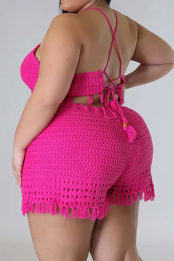 Tassel Halter Pant Set
