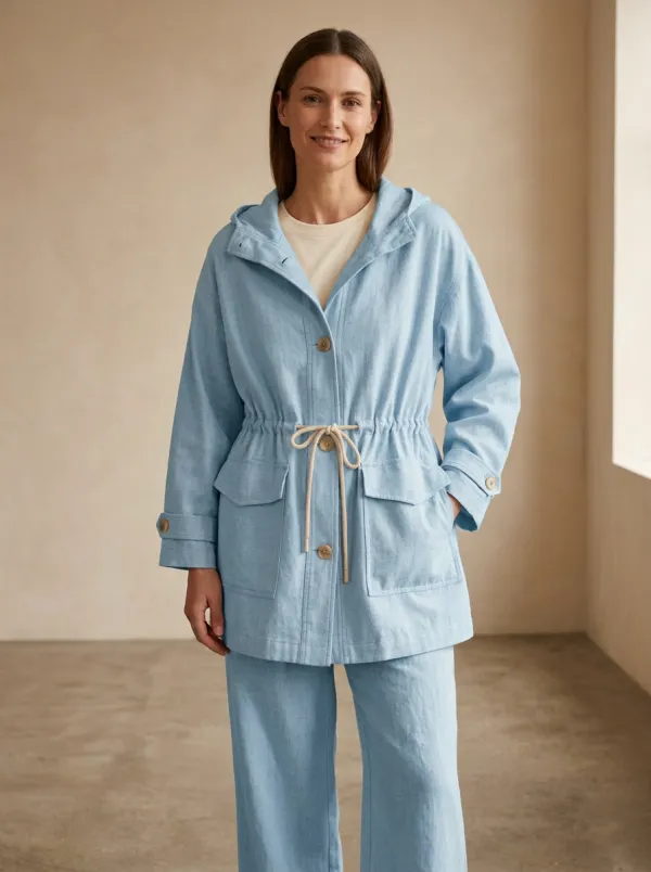 Drawstring Hooded Jacket