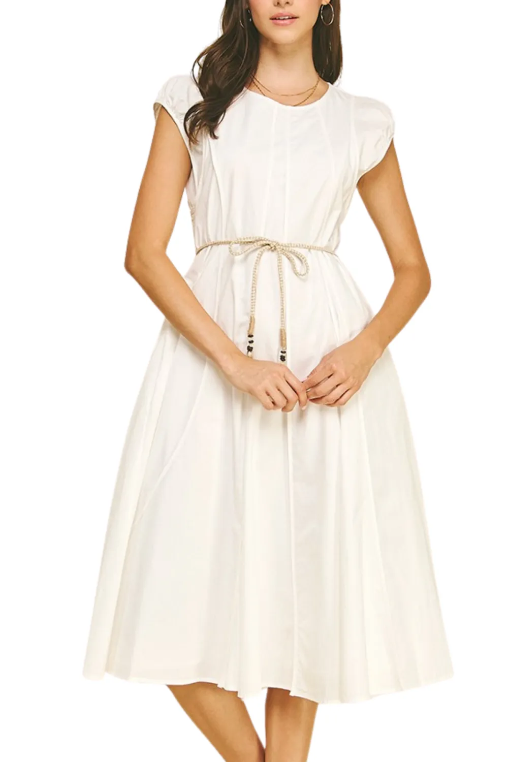 Rope Belt Midi Dress