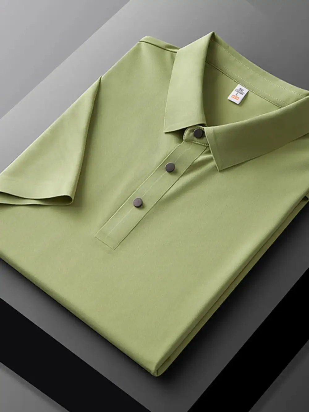 Button Detail Short Sleeve Collared Polo Shirt