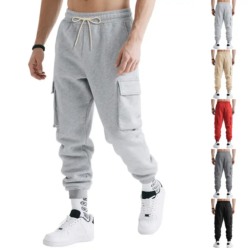 Men's Technical Cargo Pockets Waistband Cargo Pants