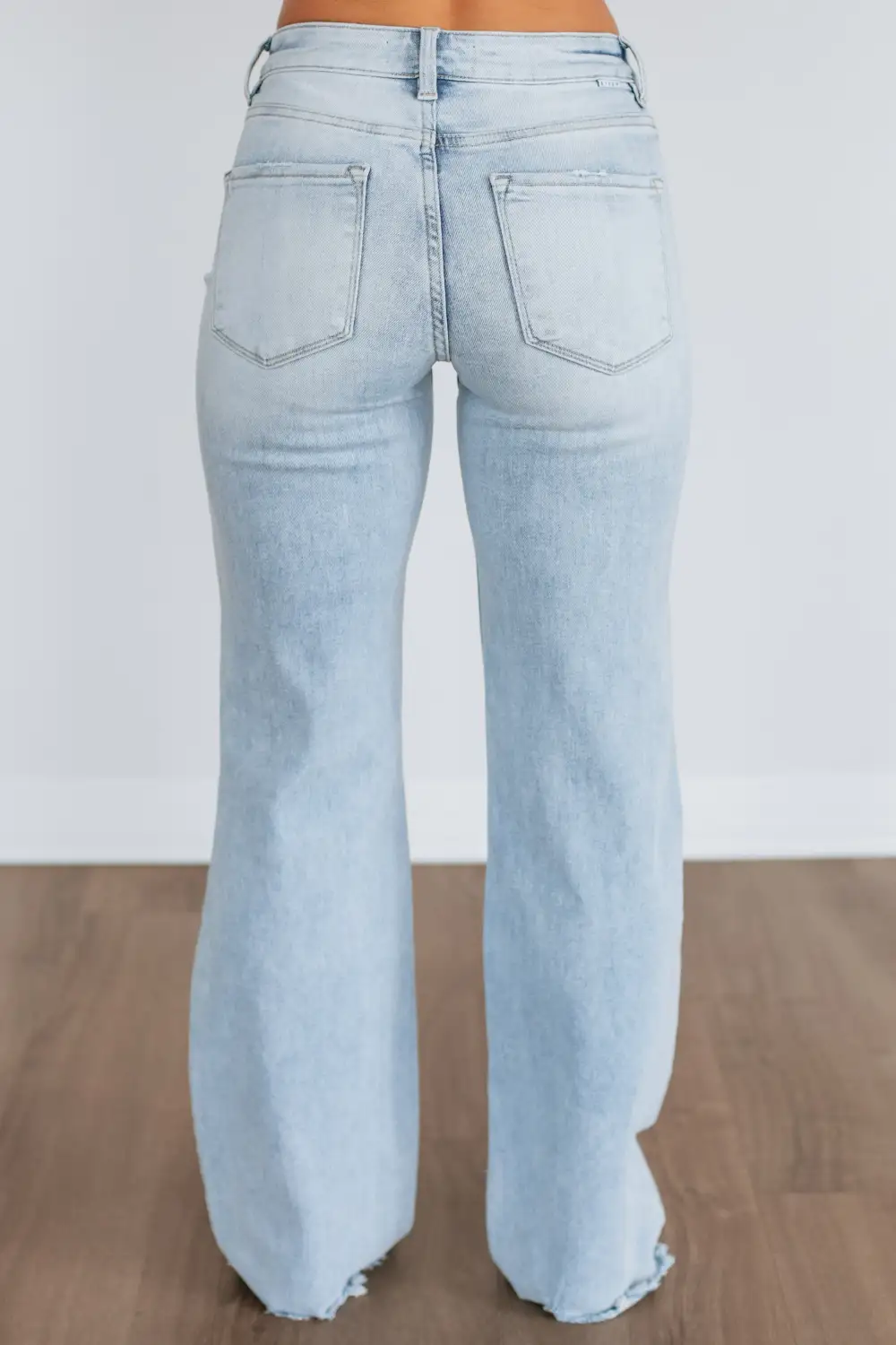 Women's High Rise Raw Hem Zip Fly Jeans
