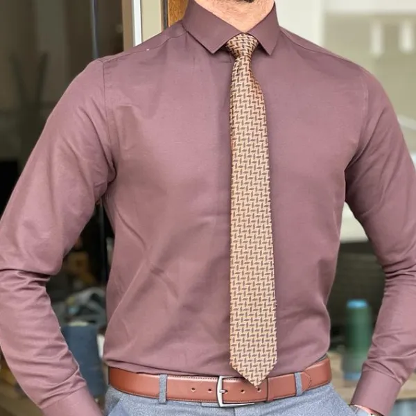 Timeless Long Sleeve Slim Fit Cotton Casual Shirt
