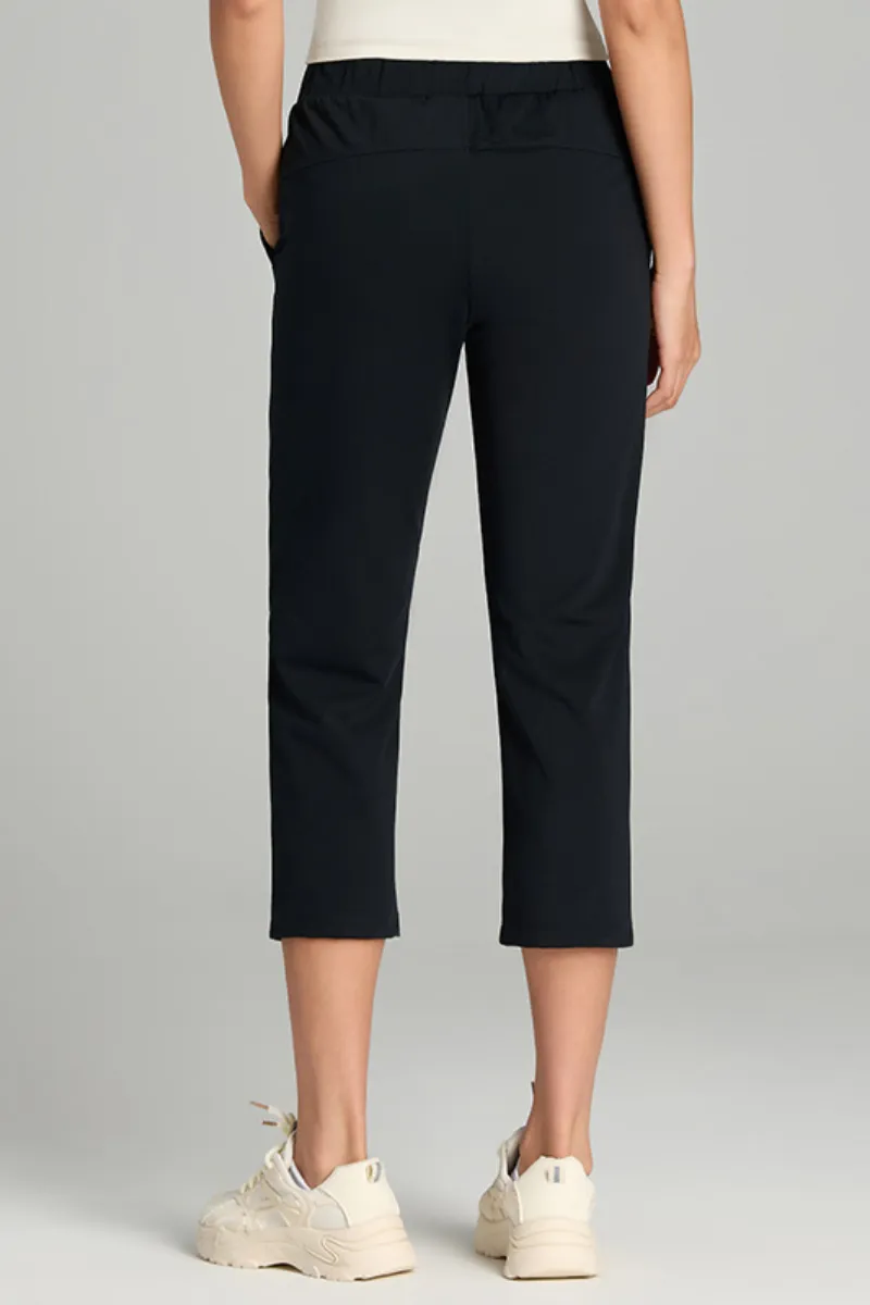 Drawstring Pocketed Running Capri Trousers