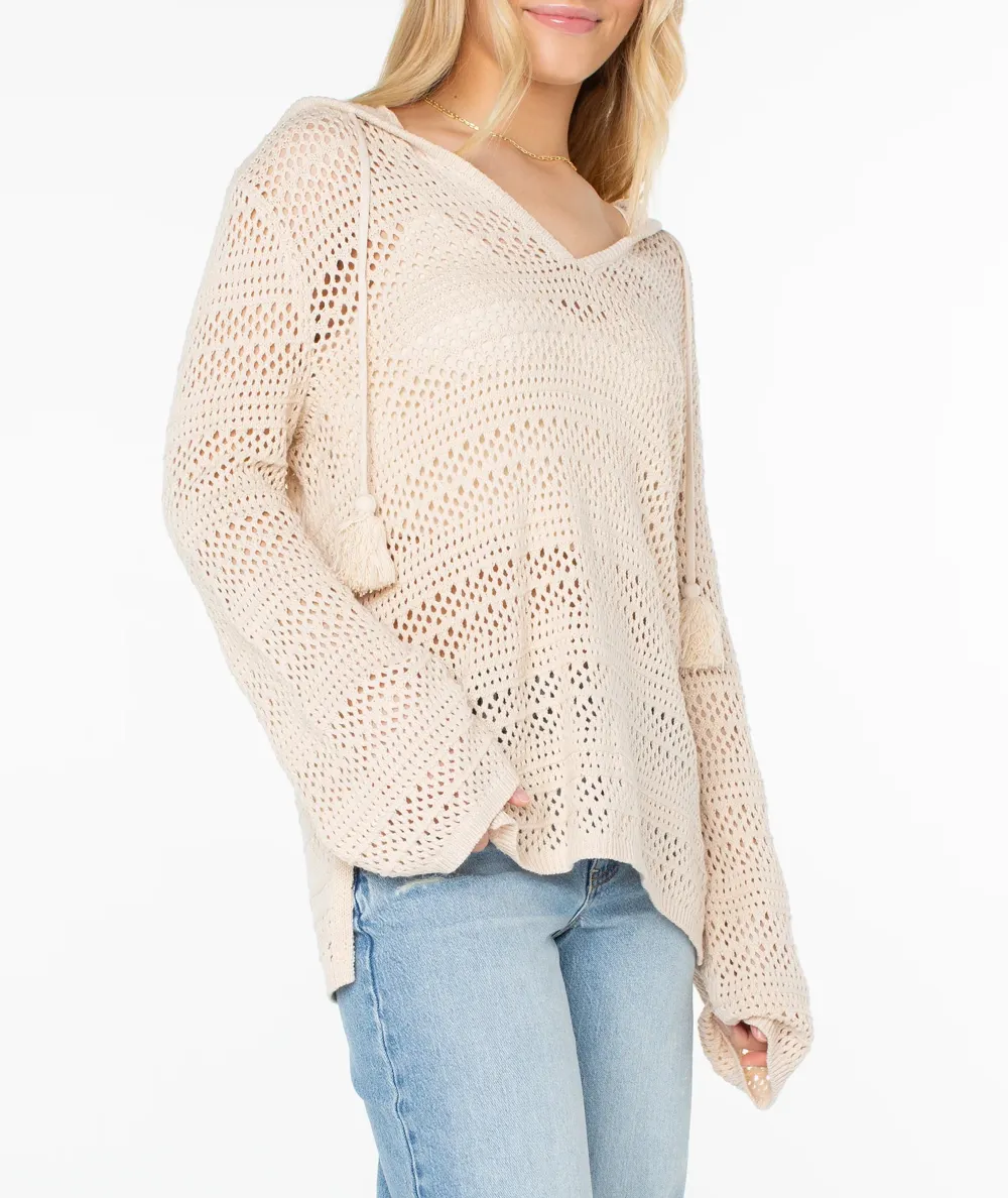 Knitted Sweater With Split Hem