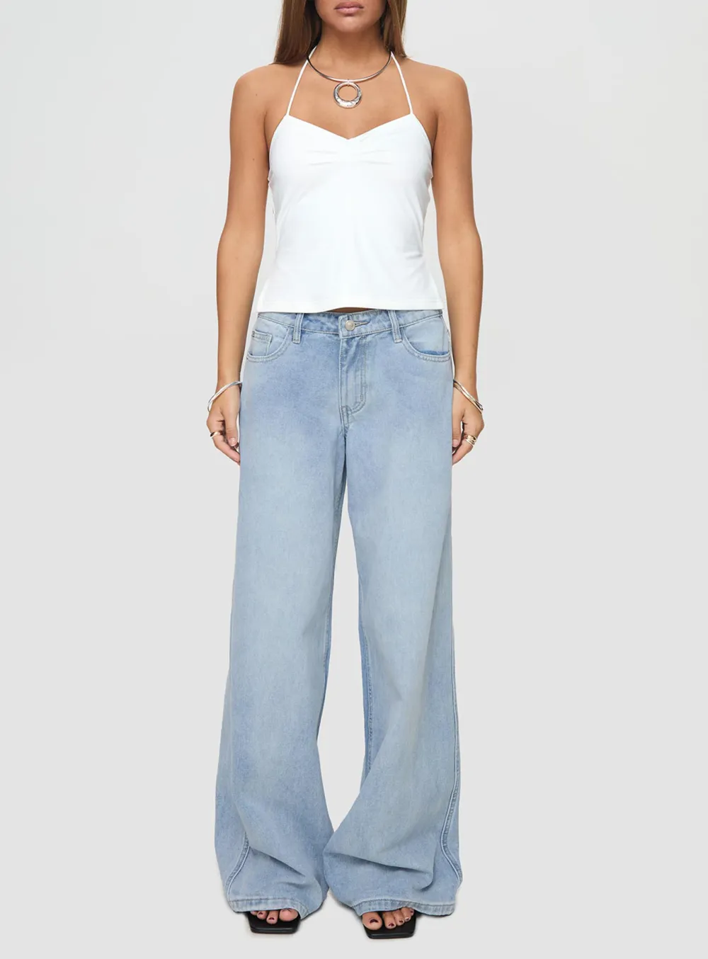 White Spaghetti Strap Tank Top