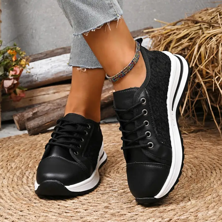 Lace Up Platform Sneakers Shoes