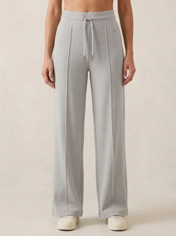 Women's Sport Inspired Ribbed Drawstring Sport Pants