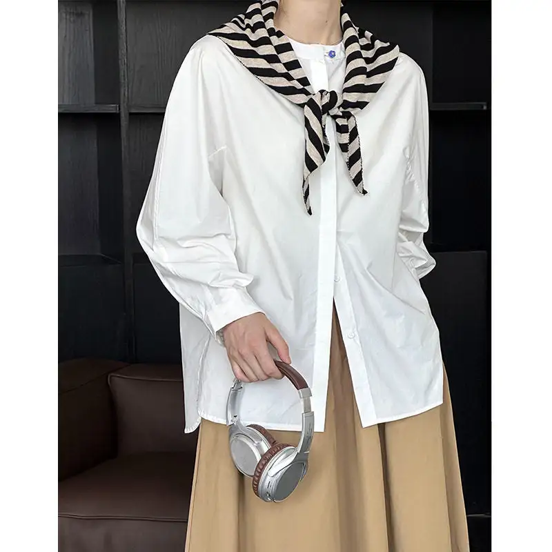 Tailored Loose Fit Button Down Long Sleeve Shirt