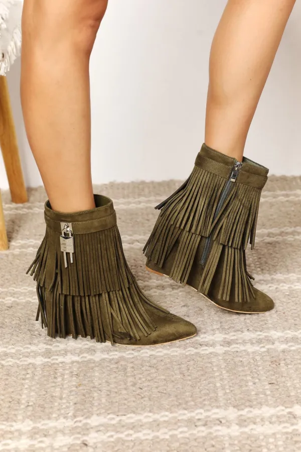 Tassel Heels Boots