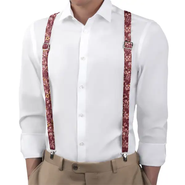 Spring Garden Floral Pattern Suspenders