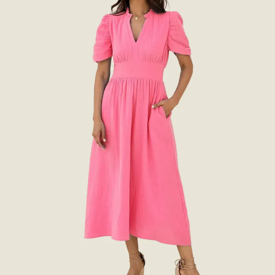 Shirred Women's Casual Dress