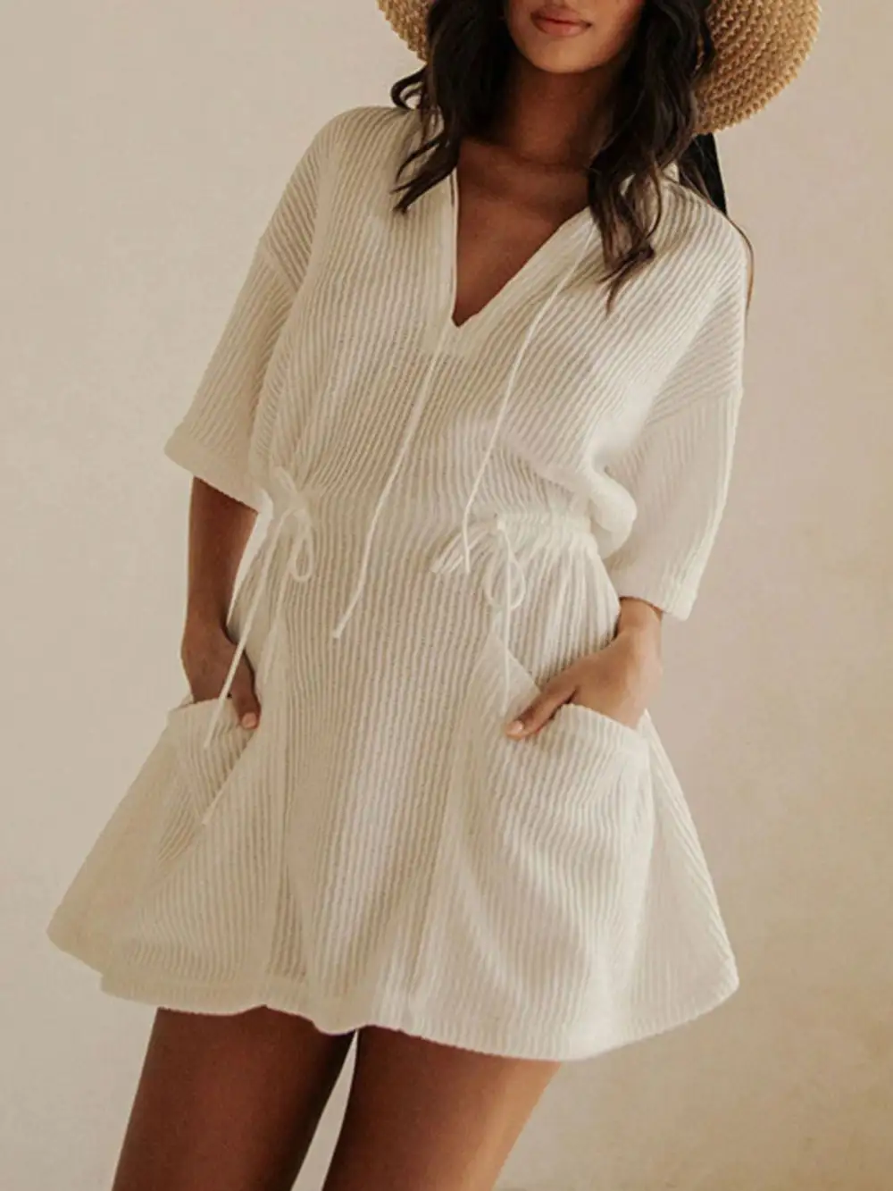 Structured Shape Short Sleeve Dress