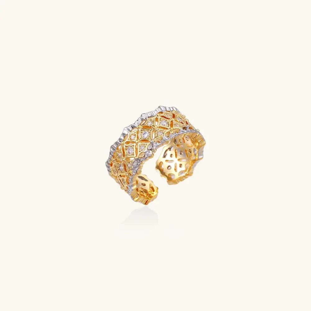 Sculptural Lattice Ring
