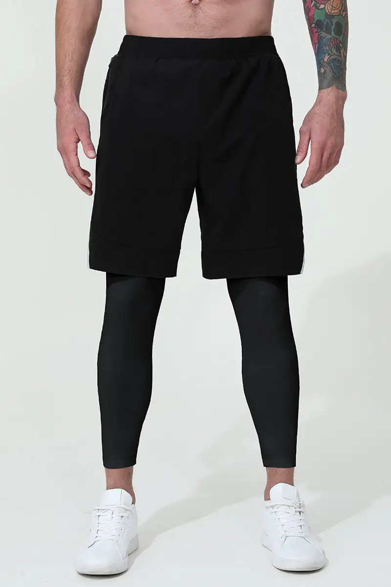 Dual Layer Stretch Athletic Shorts