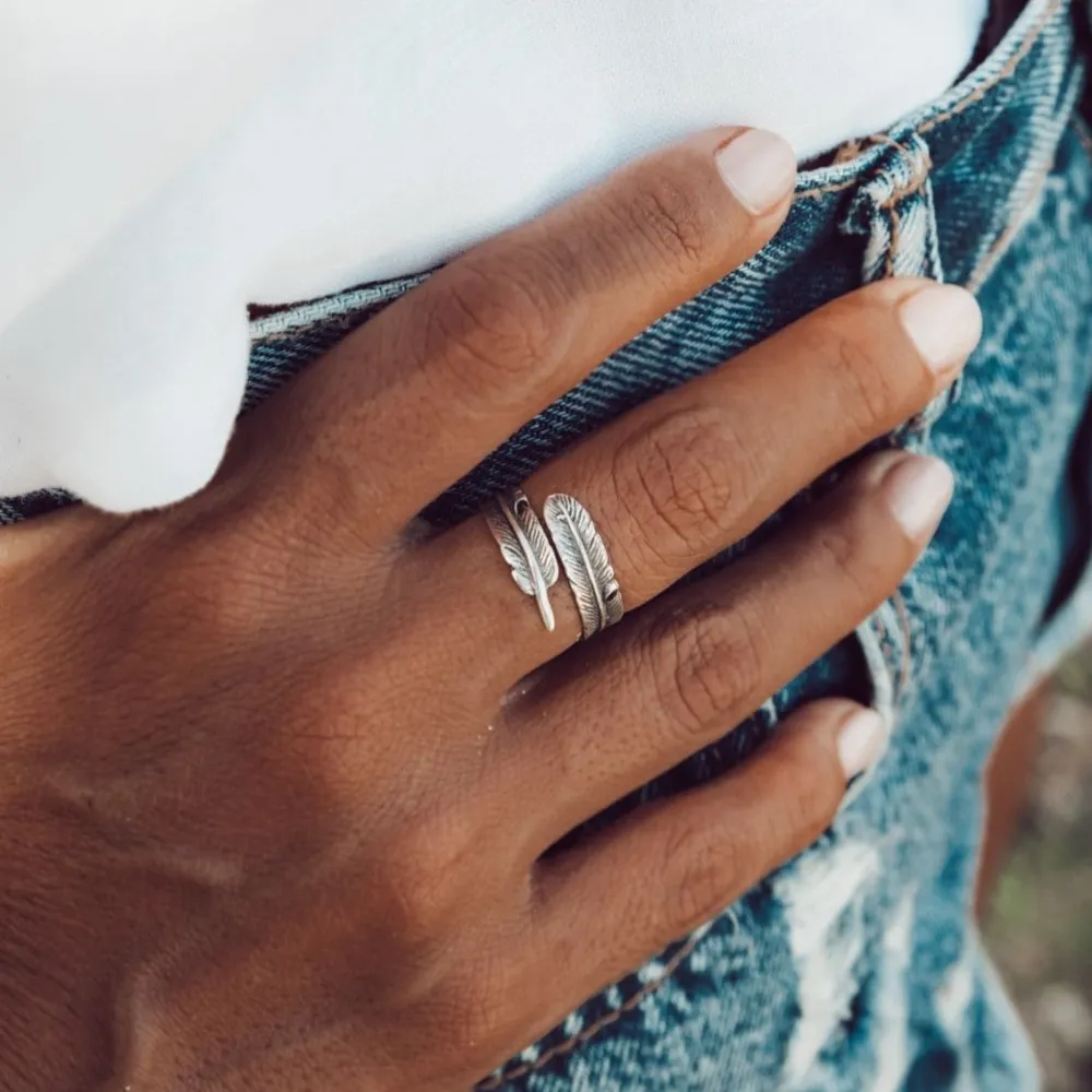 Feather Goddess Wrap Ring