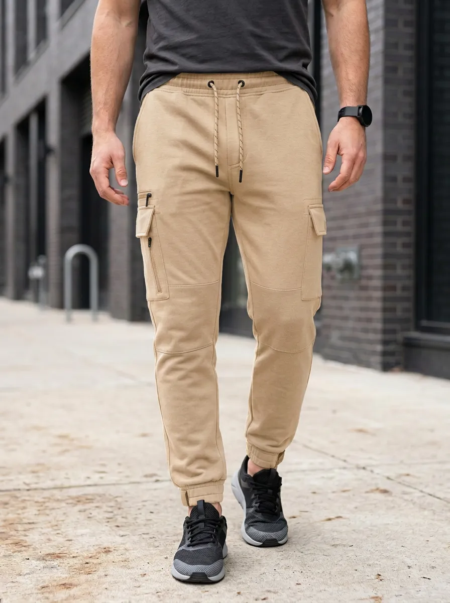 Easy-Wear Graphic Print Daily Wear Men's Cargo Jogger Pants