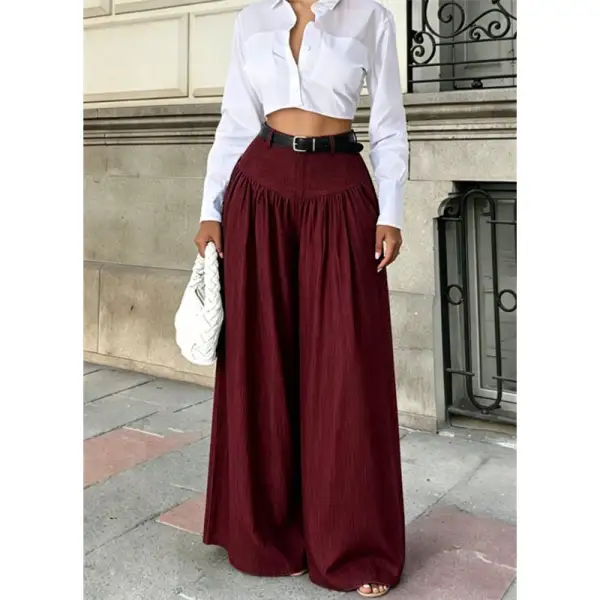 Women's Flexible Wide Leg Loose Fit Pants