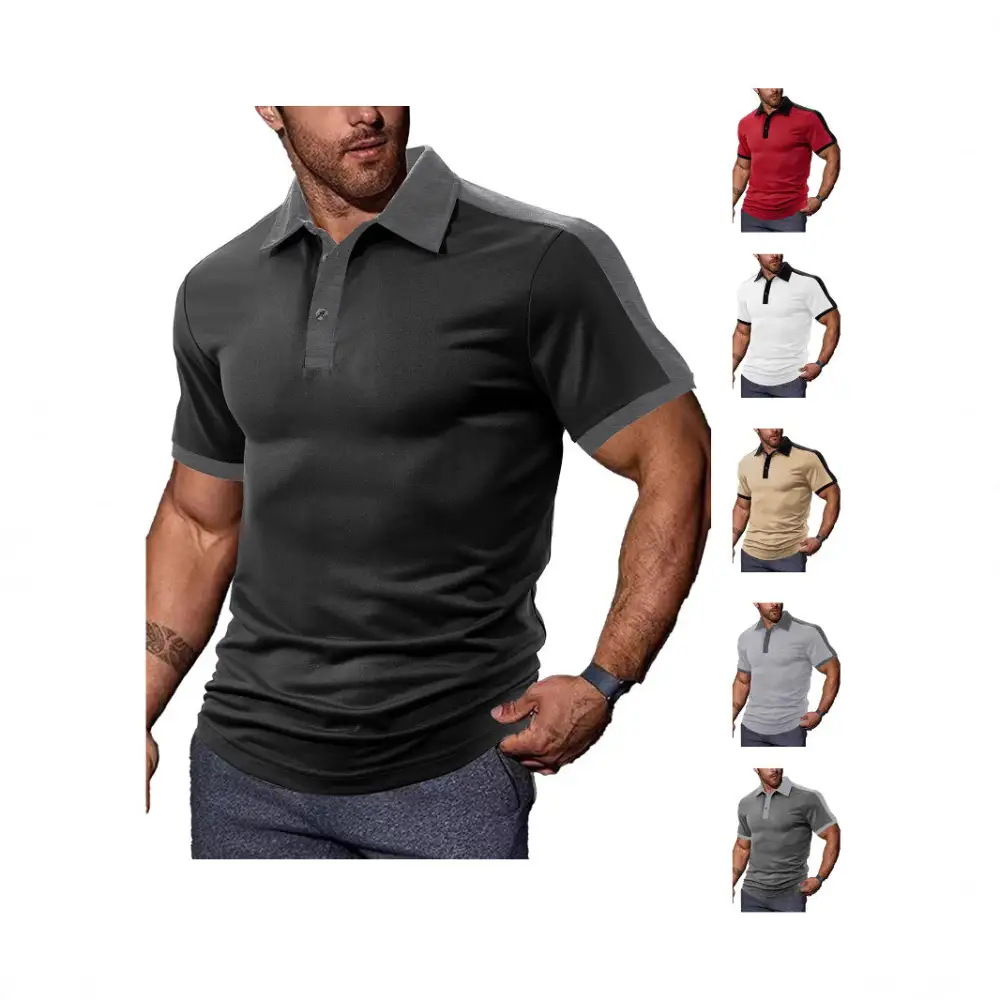 Contrast Trim Fitted Polo Shirt