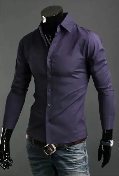 Long Sleeve Slim Fit Business Casual Shirt