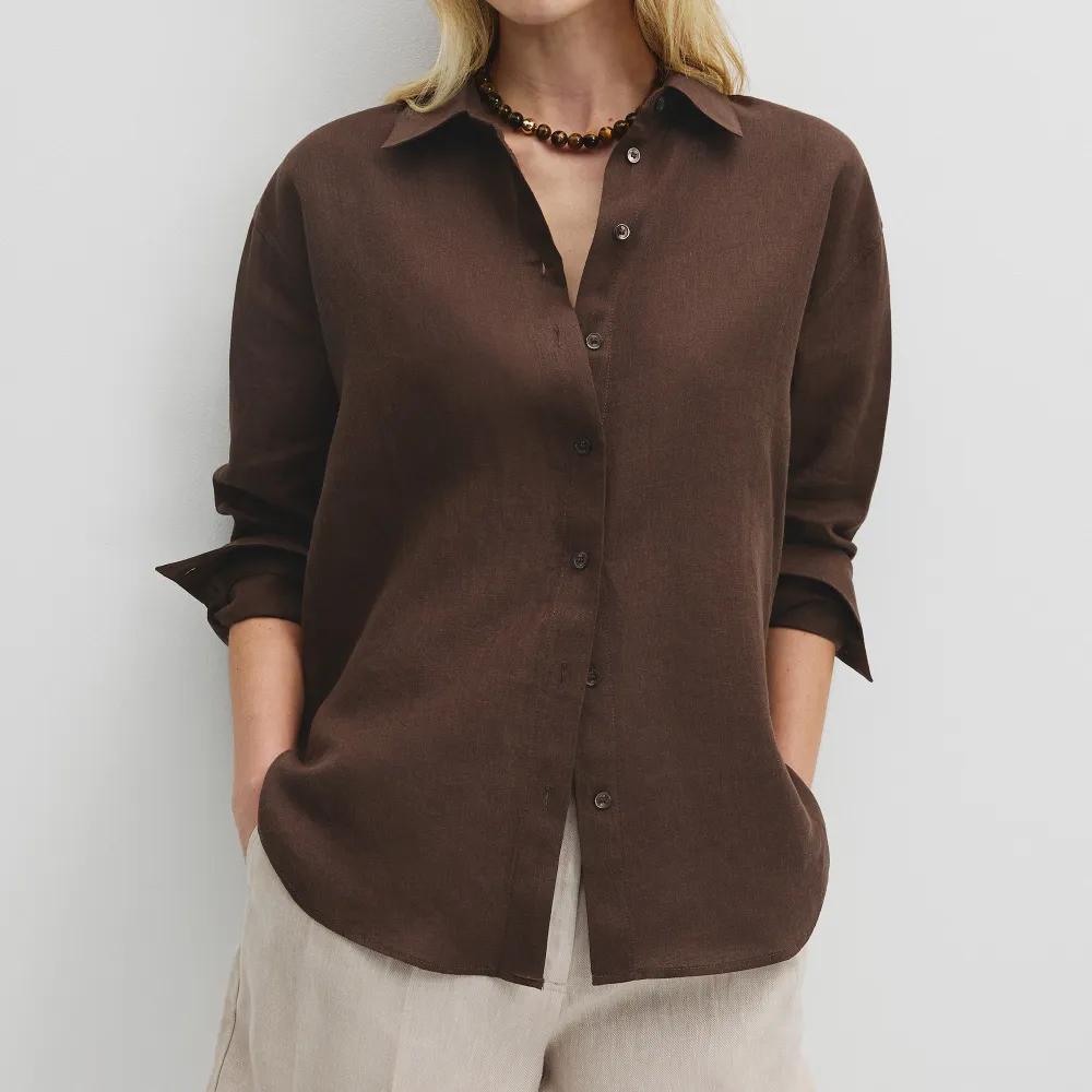 Women's Classic Linen Oversized Shirt