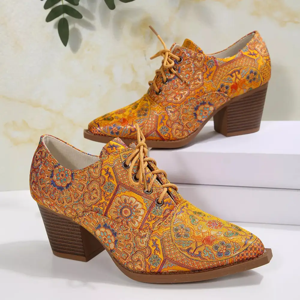 Refined Pointed Toe Block Heel Ankle Boots