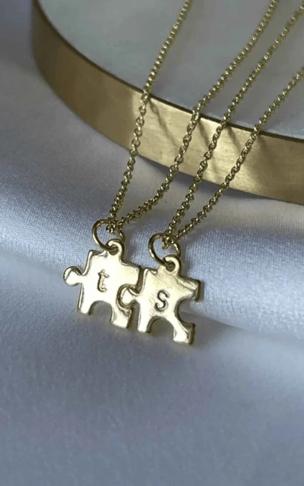 Single Letter Puzzle Necklace