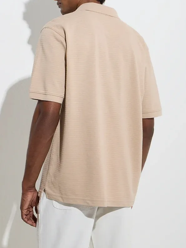 Beige Classic Short Sleeve Polo Shirt
