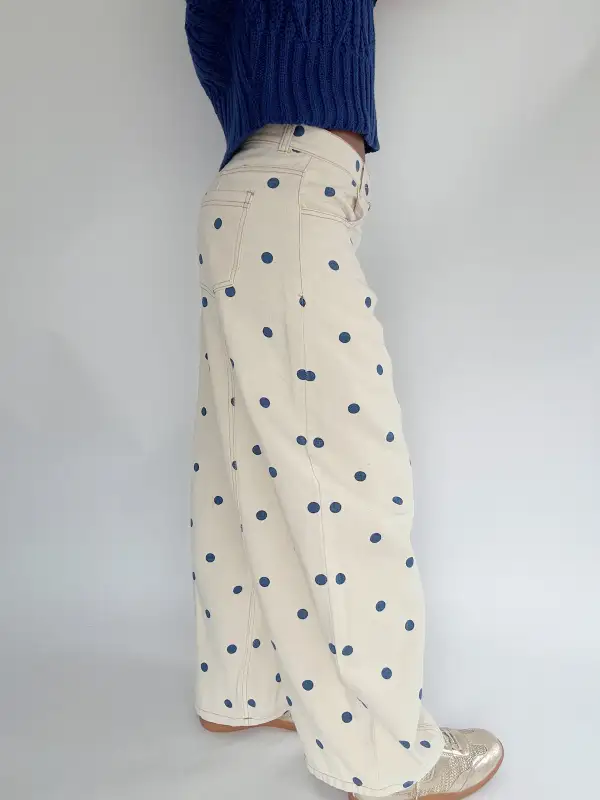 Polka Dot Barrel Pants