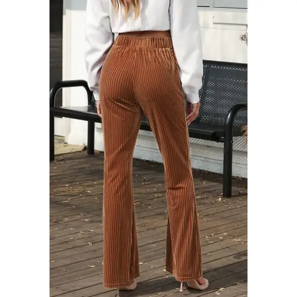 High Waist Corduroy Flare Pants
