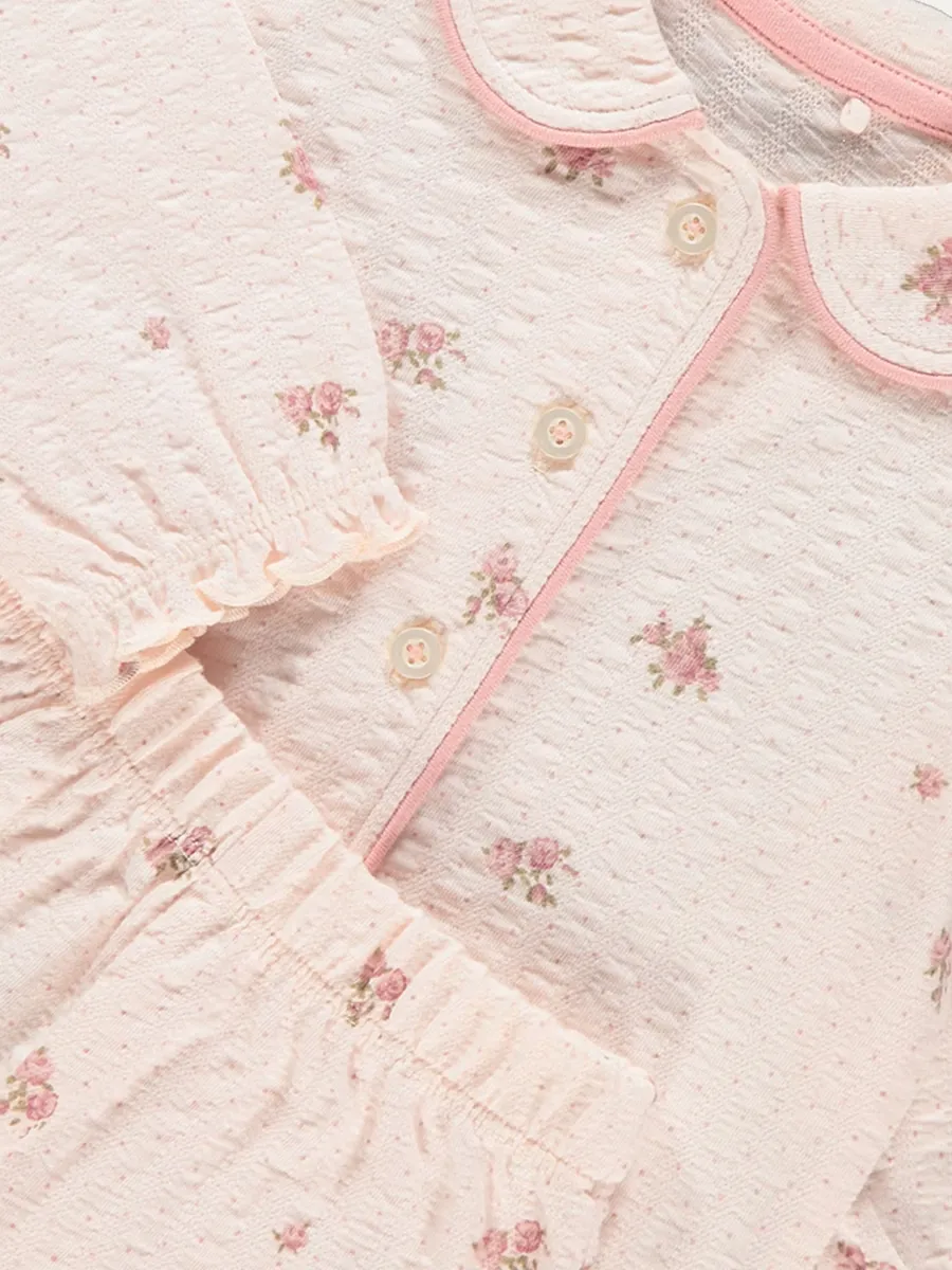 Pink Ditsy Floral Shirt Pyjamas