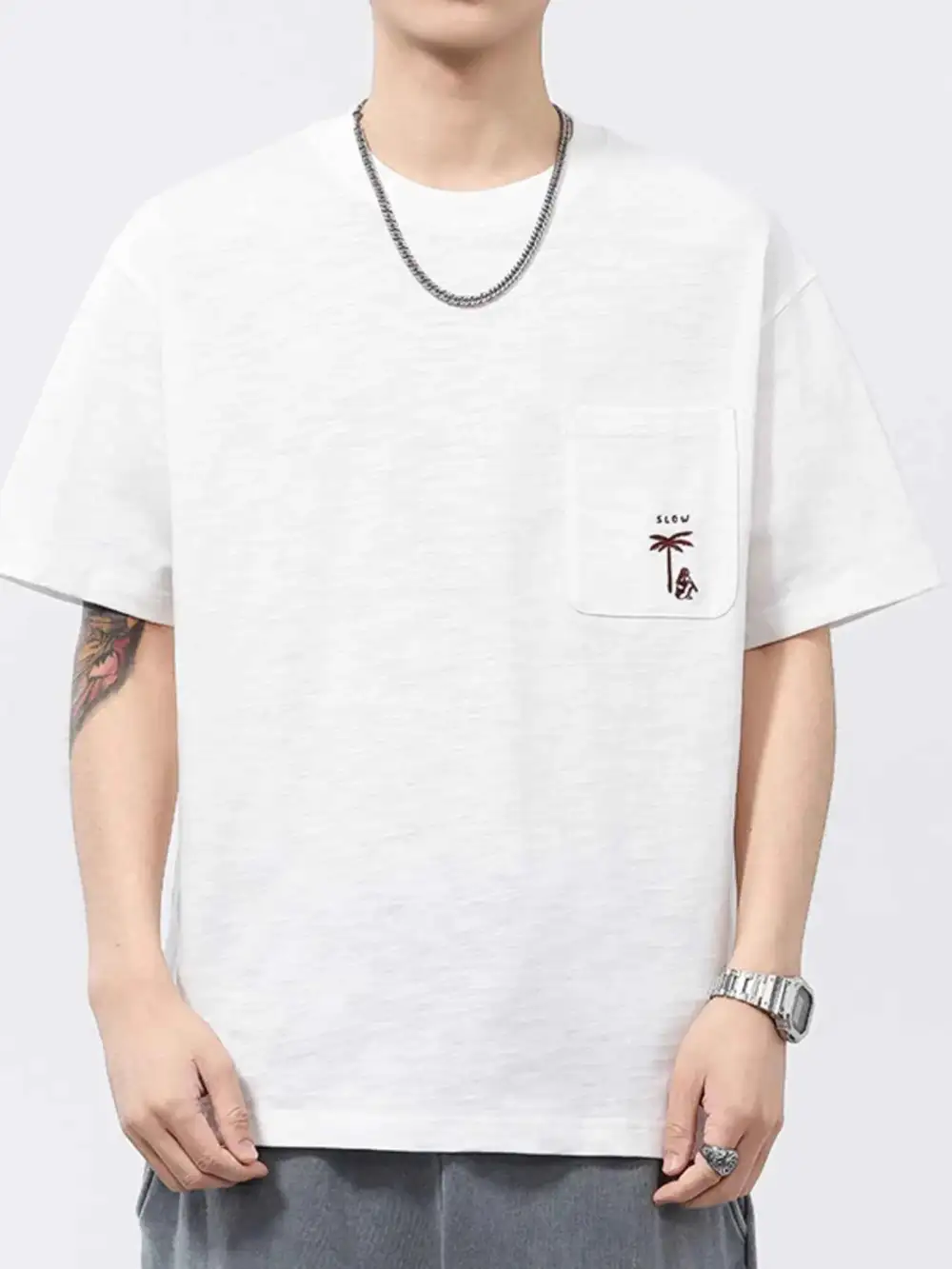 Modern Round Neck Half Sleeve T-Shirt
