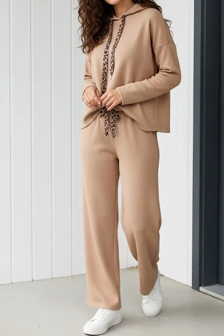Roomy Drawstring High Waist Matching Set
