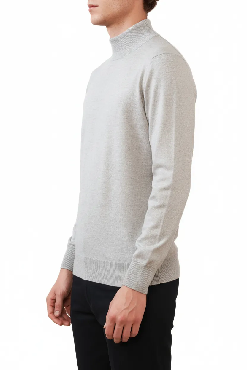 Slim Fit Viscose Turtleneck Sweater