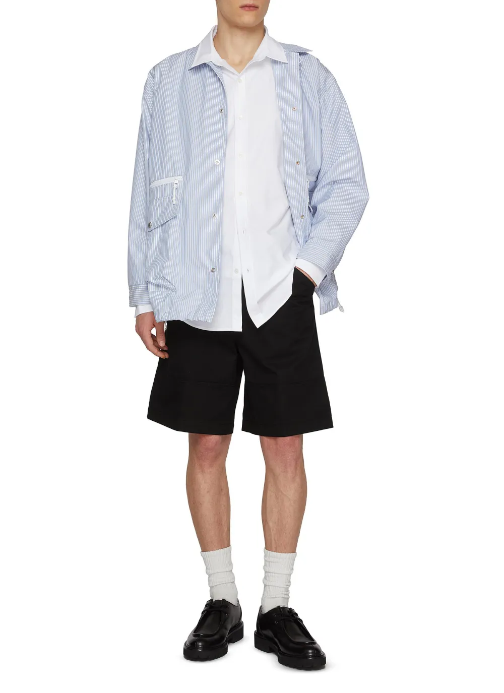 Classic Simple Skinny Soft White Cotton Shirt
