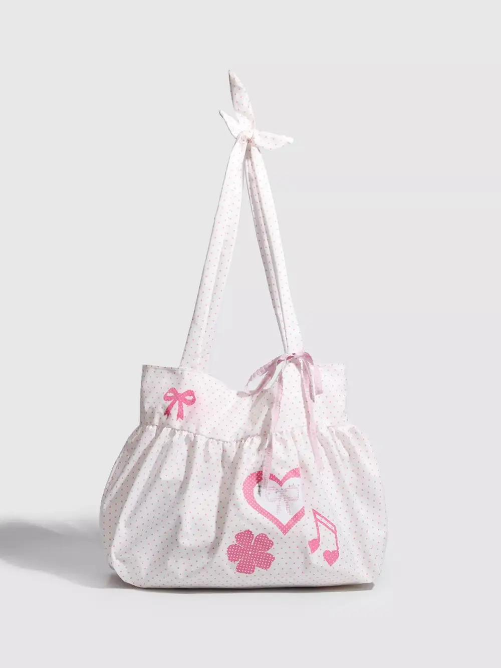 Polka Dot Heart Shoulder Bag