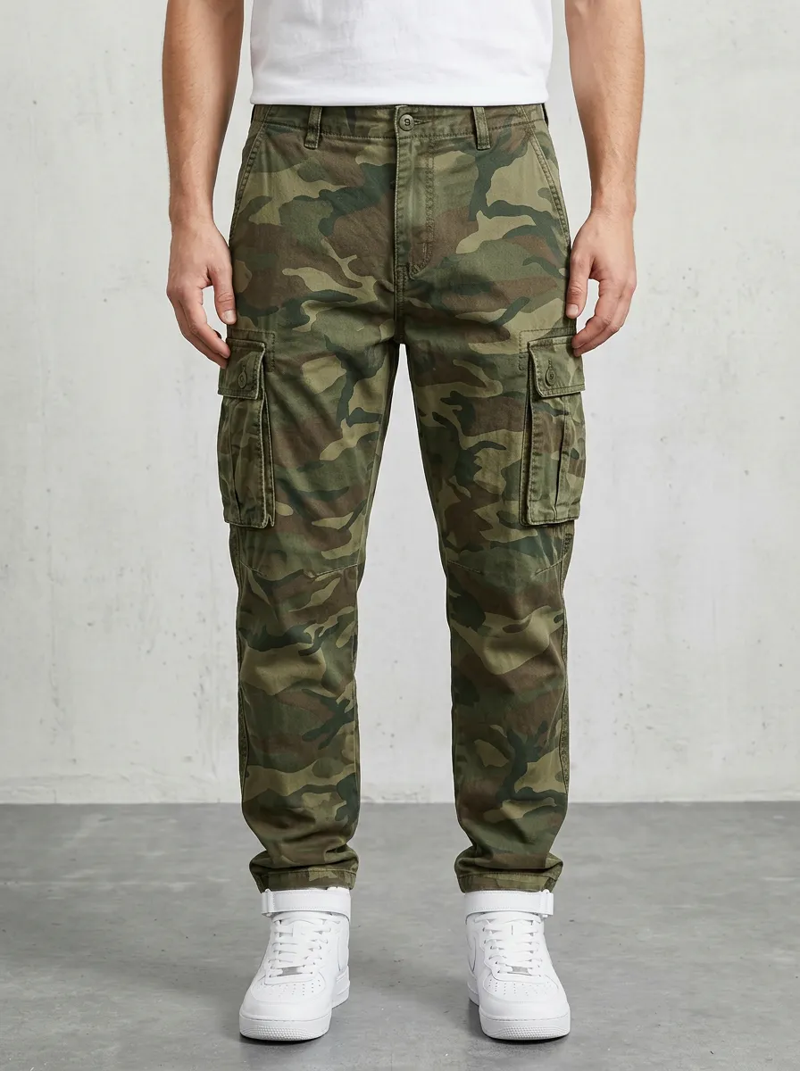 Mission-Inspired Camouflage Cargo Pants
