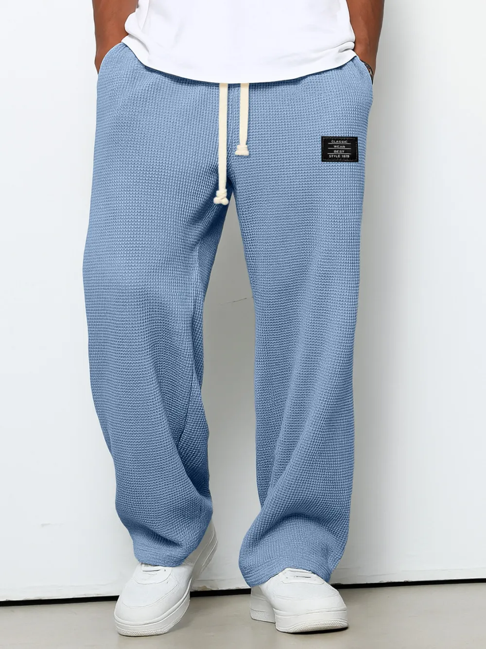 Textured Knit Relaxed Trousers