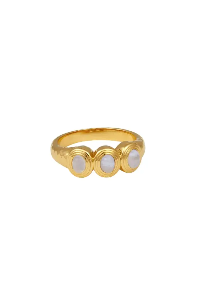 Agate Textured Ring