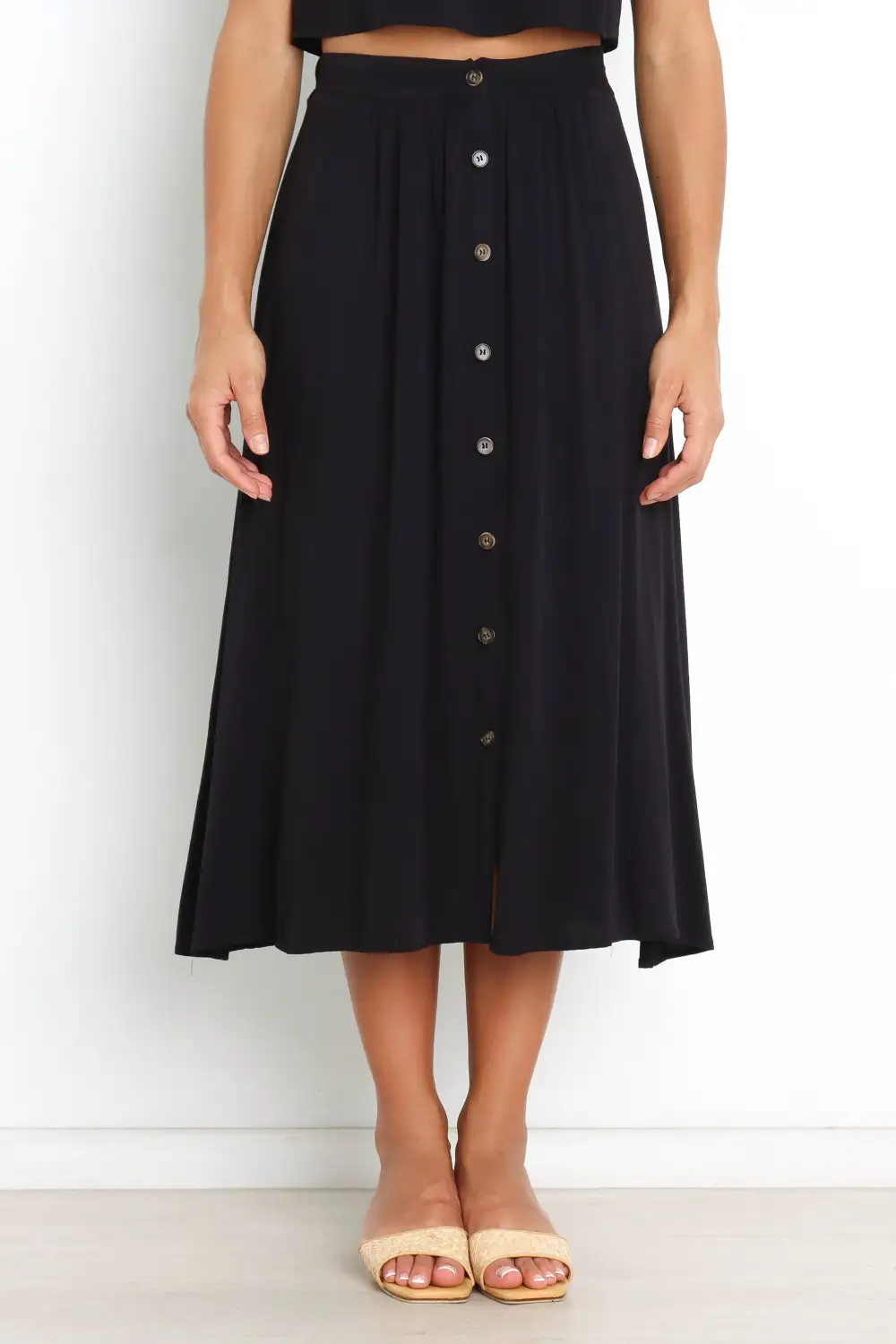 Versatile A-Line Midi Skirt