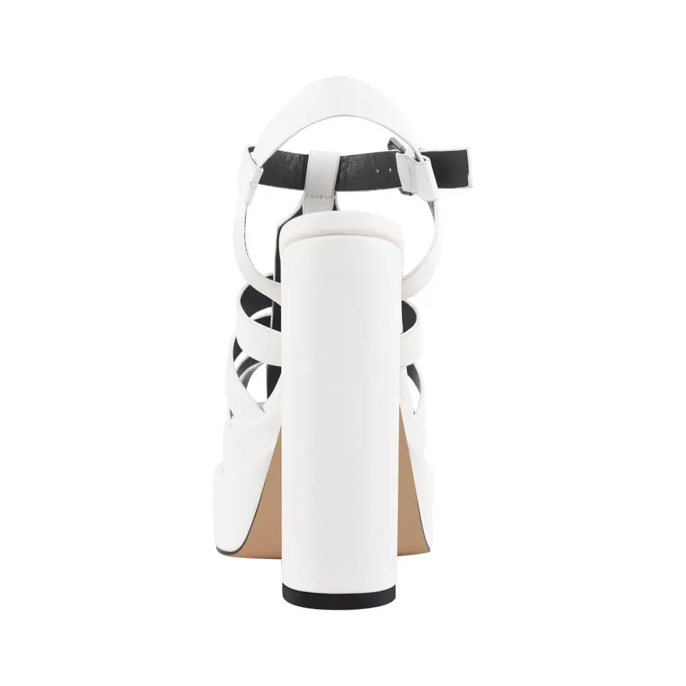 Platform Chunky High Heel Hollow Out Strappy Sandals