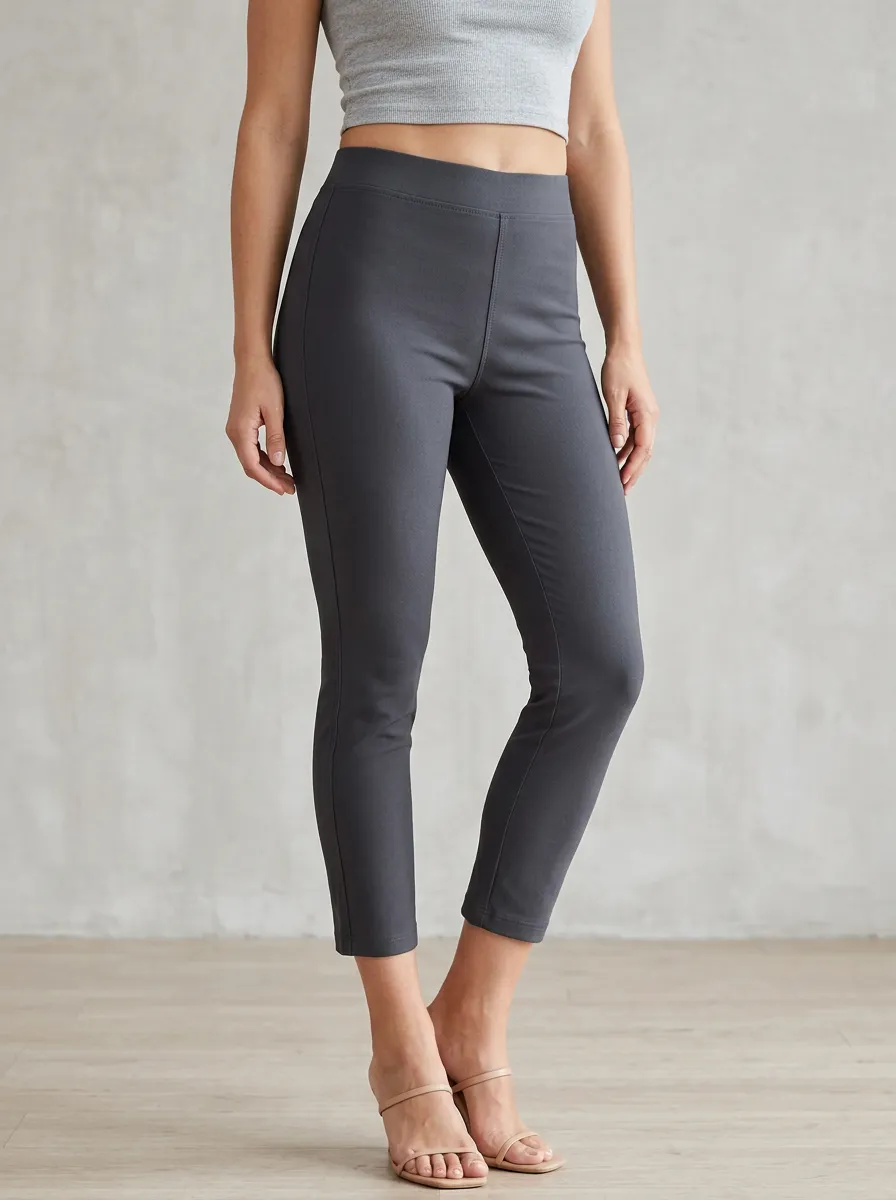 Effortless Mid-Rise Stretch Pants