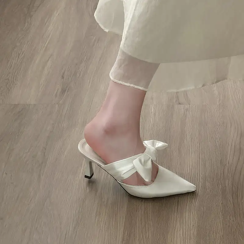 Slip On Block Heel Slide Sandals