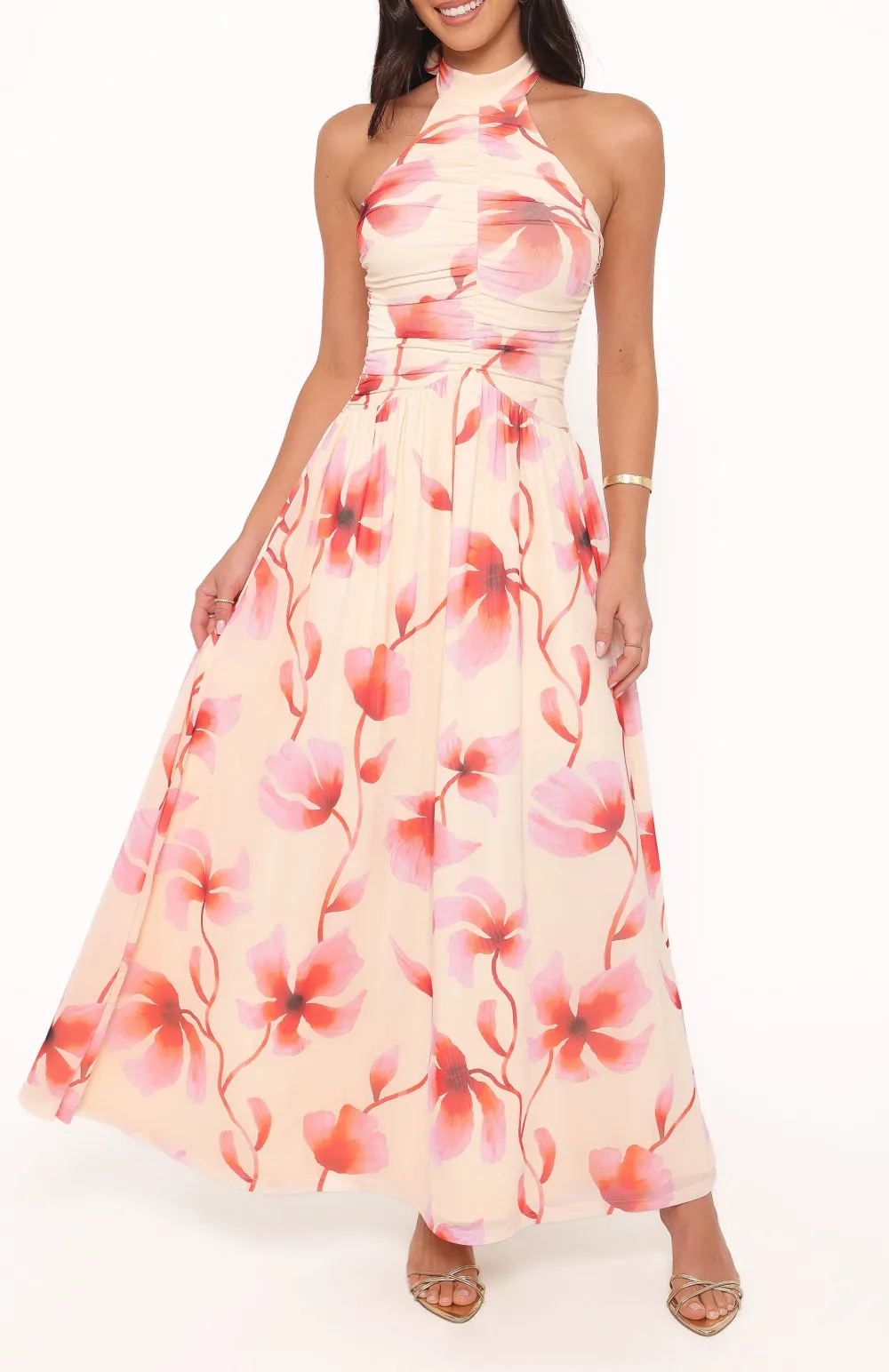 Floral Halter Maxi Dress