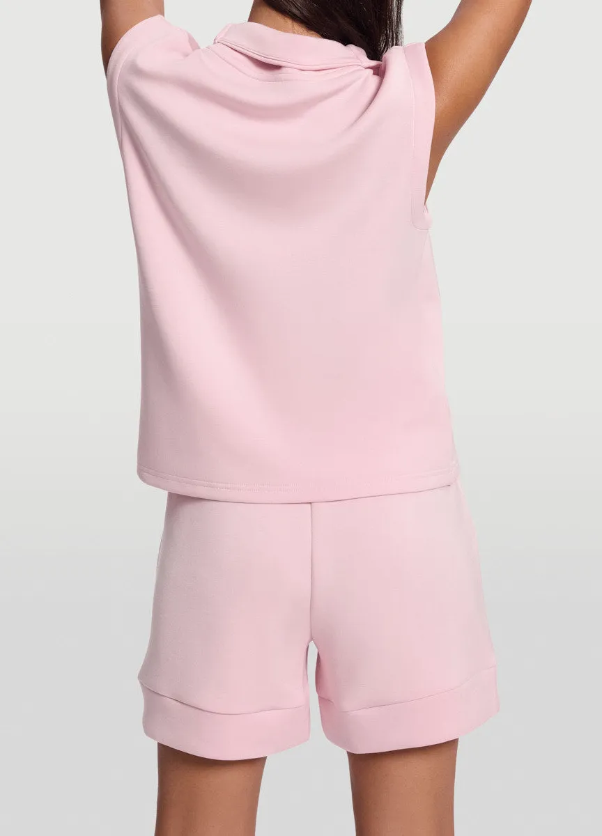 Clean Line Sleeveless Zip Sweatshirt